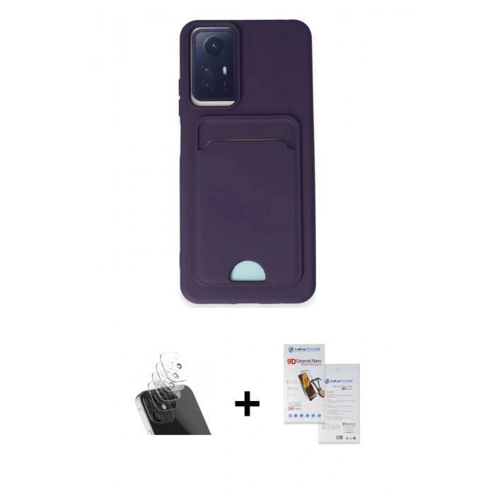 MARSİLYAN™- Redmi Note 11S Kılıf Vadi Çizgi Prime - Siyah Seramik Nano Ekran Koruyucu + Kamera Lens Koruma Cam - SF