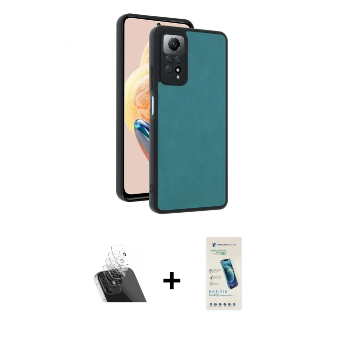 MARSİLYAN™- Redmi Note 12 Pro 4G Kılıf Kıvılcım Işık Serisi - Şeffaf Pasifik Cam Ekran Koruyucu + Kamera Lens Koruma Cam - SF