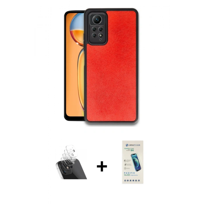 MARSİLYAN™- Redmi Note 12 Pro 4G Kılıf Kıvılcım Işık Serisi - Şeffaf Pasifik Cam Ekran Koruyucu + Kamera Lens Koruma Cam - SF