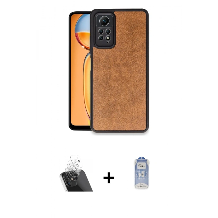 MARSİLYAN™- Redmi Note 12 Pro 4G Kılıf Kıvılcım Işık Serisi - Siyah Joko Magic 5D Cam + Kamera Lens Koruma Cam - SF