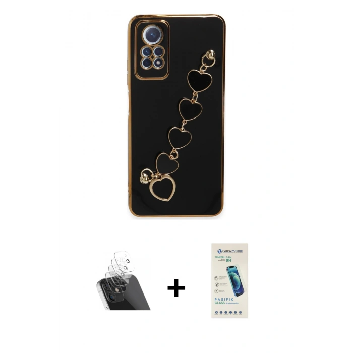 MARSİLYAN™- Redmi Note 12 Pro 4G Kılıf Nova Işık Prime - Şeffaf Pasifik Cam Ekran Koruyucu + Kamera Lens Koruma Cam - SF