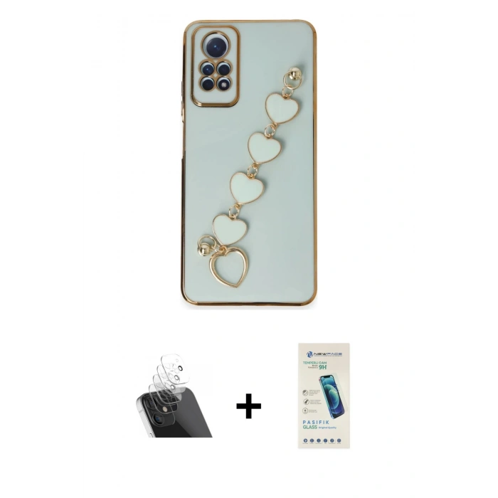 MARSİLYAN™- Redmi Note 12 Pro 4G Kılıf Nova Işık Prime - Şeffaf Pasifik Cam Ekran Koruyucu + Kamera Lens Koruma Cam - SF