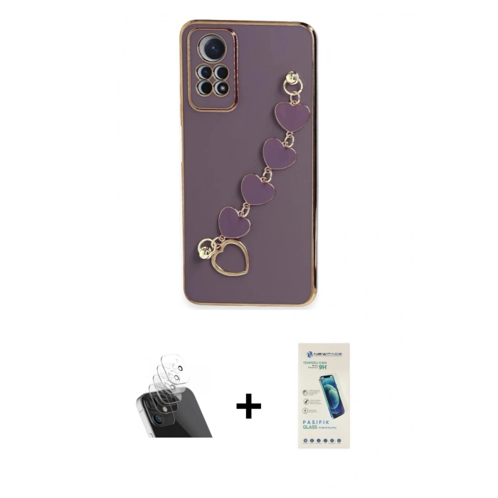 MARSİLYAN™- Redmi Note 12 Pro 4G Kılıf Nova Işık Prime - Şeffaf Pasifik Cam Ekran Koruyucu + Kamera Lens Koruma Cam - SF