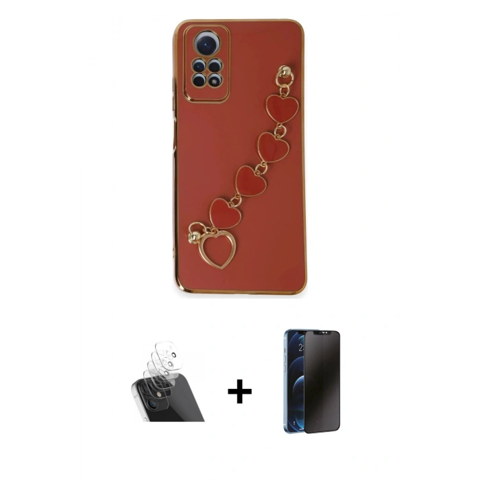 MARSİLYAN™- Redmi Note 12 Pro 4G Kılıf Nova Işık Prime - Siyah 3D Antistatik Hayalet Cam Ekran Koruyucu + Şeffaf Kamera Lens Koruma Cam