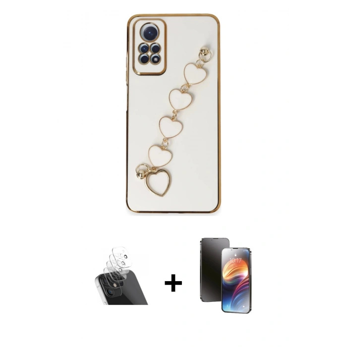 MARSİLYAN™- Redmi Note 12 Pro 4G Kılıf Nova Işık Prime - Siyah 3D Antistatik Mat Seramik Nano Ekran Koruyucu + Şeffaf Kamera Lens Koruma Cam