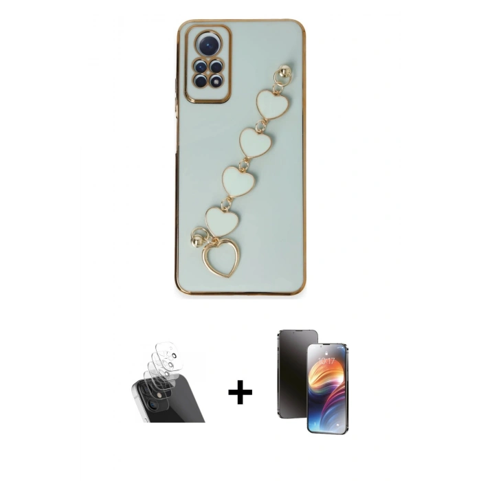 MARSİLYAN™- Redmi Note 12 Pro 4G Kılıf Nova Işık Prime - Siyah 3D Antistatik Mat Seramik Nano Ekran Koruyucu + Şeffaf Kamera Lens Koruma Cam