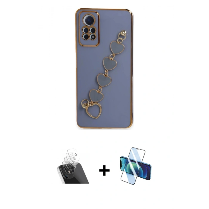 MARSİLYAN™- Redmi Note 12 Pro 4G Kılıf Nova Işık Prime - Siyah 3D Antistatik Seramik Nano Ekran Koruyucu + Kamera Lens Koruma Cam - SF