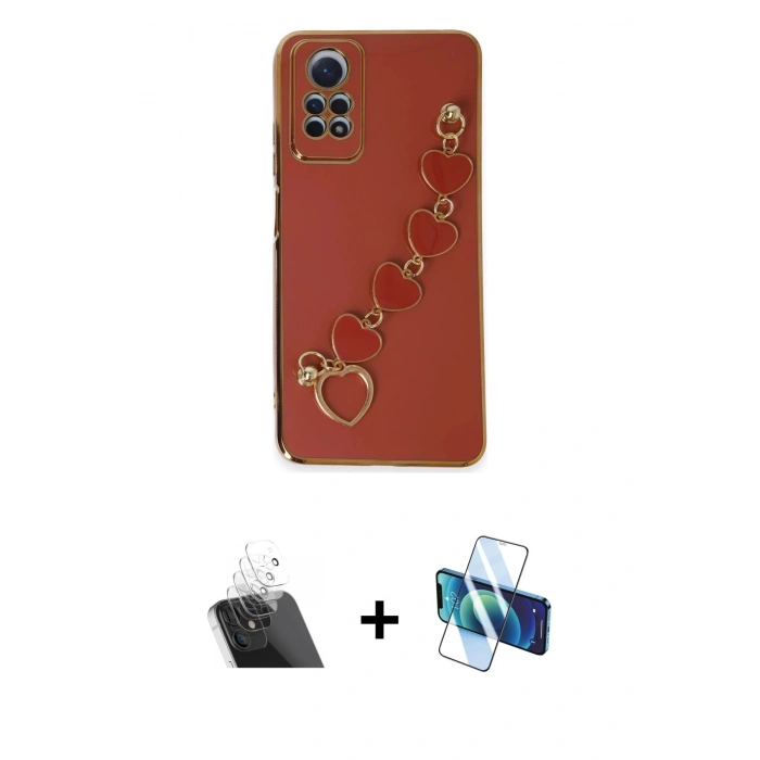 MARSİLYAN™- Redmi Note 12 Pro 4G Kılıf Nova Işık Prime - Siyah 3D Antistatik Seramik Nano Ekran Koruyucu + Kamera Lens Koruma Cam - SF