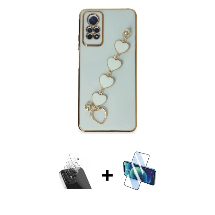 MARSİLYAN™- Redmi Note 12 Pro 4G Kılıf Nova Işık Prime - Siyah 3D Antistatik Seramik Nano Ekran Koruyucu + Kamera Lens Koruma Cam - SF