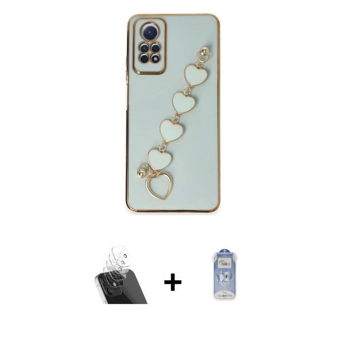 MARSİLYAN™- Redmi Note 12 Pro 4G Kılıf Nova Işık Prime - Siyah Joko Magic 5D Cam + Kamera Lens Koruma Cam - SF