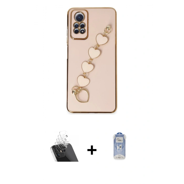 MARSİLYAN™- Redmi Note 12 Pro 4G Kılıf Nova Işık Prime - Siyah Joko Magic 5D Cam + Kamera Lens Koruma Cam - SF