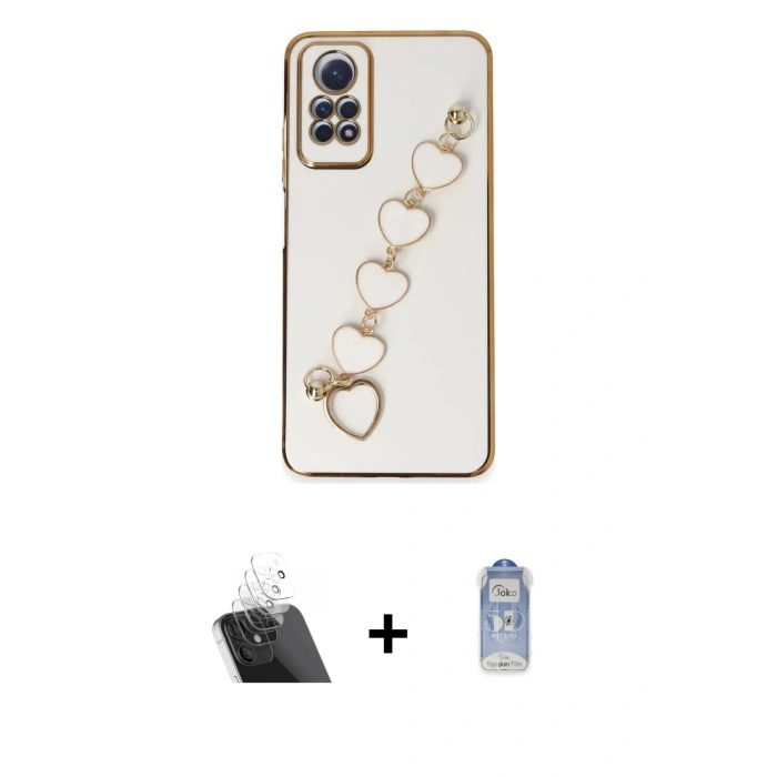 MARSİLYAN™- Redmi Note 12 Pro 4G Kılıf Nova Işık Prime - Siyah Joko Magic 5D Cam + Kamera Lens Koruma Cam - SF