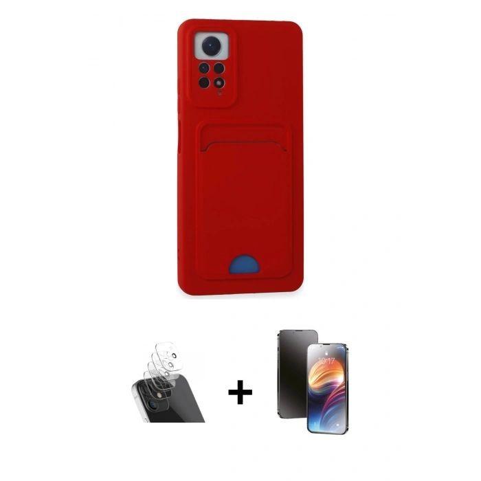 MARSİLYAN™- Redmi Note 12 Pro 4G Kılıf Vadi Çizgi Prime - Siyah 3D Antistatik Mat Seramik Nano Ekran Koruyucu + Kamera Lens Koruma Cam - SF