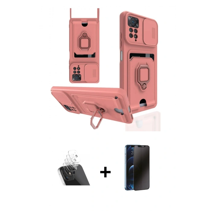MARSİLYAN™- Redmi Note 12 Pro 4G Kılıf Vadi Form Prime - Siyah 3D Antistatik Hayalet Cam Ekran Koruyucu + Kamera Lens Koruma Cam - SF