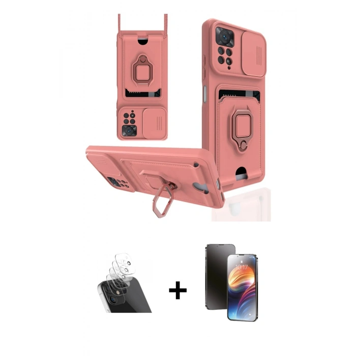 MARSİLYAN™- Redmi Note 12 Pro 4G Kılıf Vadi Form Prime - Siyah 3D Antistatik Mat Seramik Nano Ekran Koruyucu + Kamera Lens Koruma Cam - SF