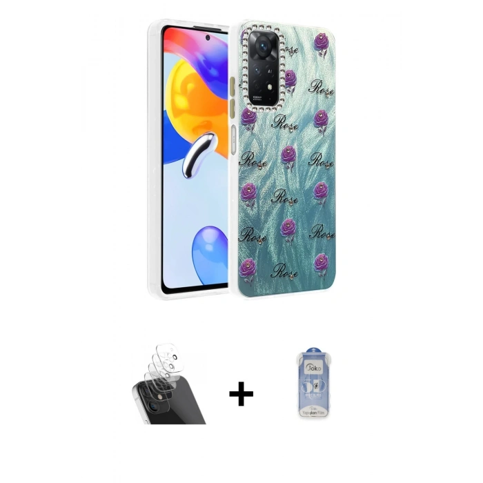 MARSİLYAN™- Redmi Note 12 Pro 4G Kılıf Zirve Modern Prime - Siyah Joko Magic 5D Cam + Kamera Lens Koruma Cam - SF