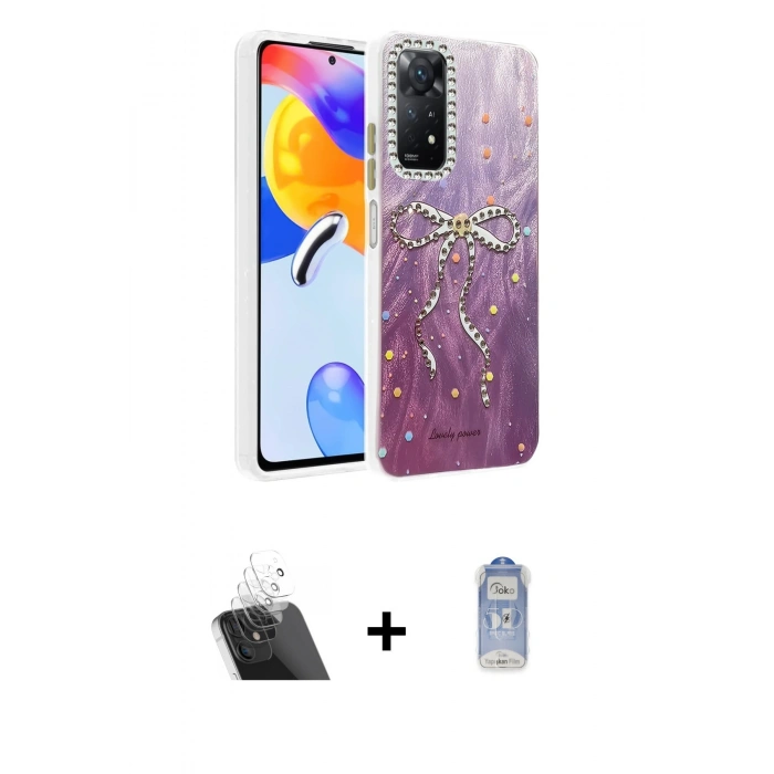 MARSİLYAN™- Redmi Note 12 Pro 4G Kılıf Zirve Modern Prime - Siyah Joko Magic 5D Cam + Kamera Lens Koruma Cam - SF