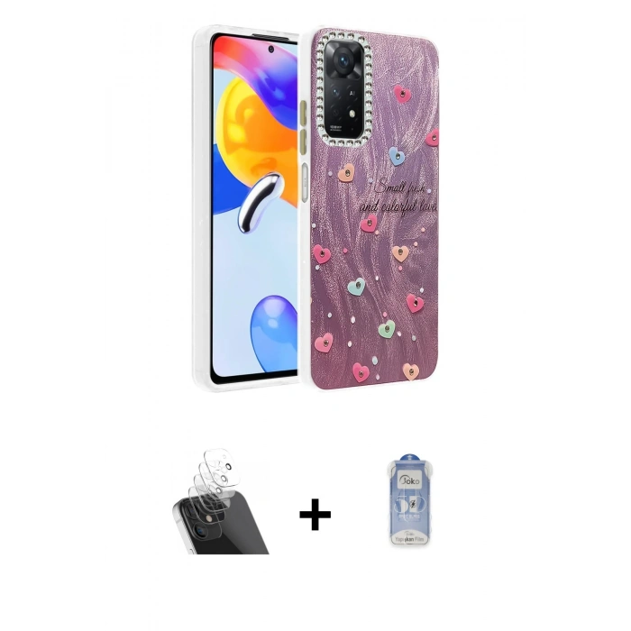 MARSİLYAN™- Redmi Note 12 Pro 4G Kılıf Zirve Modern Prime - Siyah Joko Magic 5D Cam + Kamera Lens Koruma Cam - SF