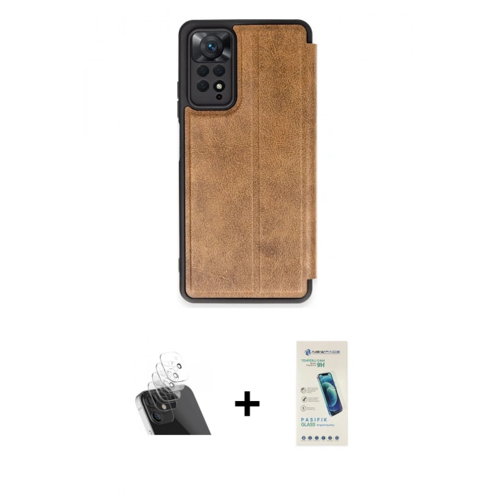 MARSİLYAN™- Redmi Note 12 Pro 4G Kılıf Zirve Yansıma Serisi - Şeffaf Pasifik Cam Ekran Koruyucu + Kamera Lens Koruma Cam - SF