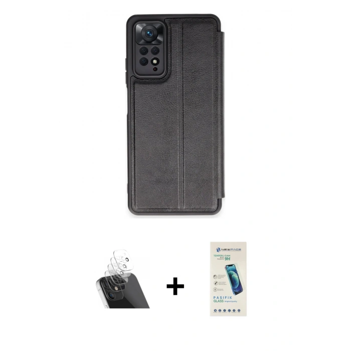 MARSİLYAN™- Redmi Note 12 Pro 4G Kılıf Zirve Yansıma Serisi - Şeffaf Pasifik Cam Ekran Koruyucu + Kamera Lens Koruma Cam - SF
