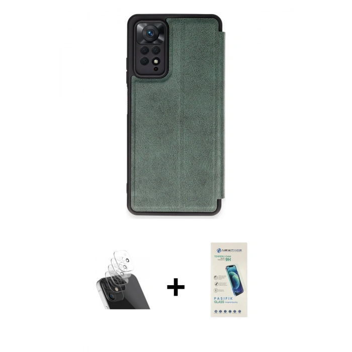 MARSİLYAN™- Redmi Note 12 Pro 4G Kılıf Zirve Yansıma Serisi - Şeffaf Pasifik Cam Ekran Koruyucu + Kamera Lens Koruma Cam - SF