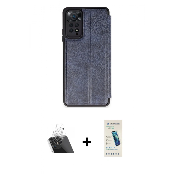 MARSİLYAN™- Redmi Note 12 Pro 4G Kılıf Zirve Yansıma Serisi - Şeffaf Pasifik Cam Ekran Koruyucu + Kamera Lens Koruma Cam - SF
