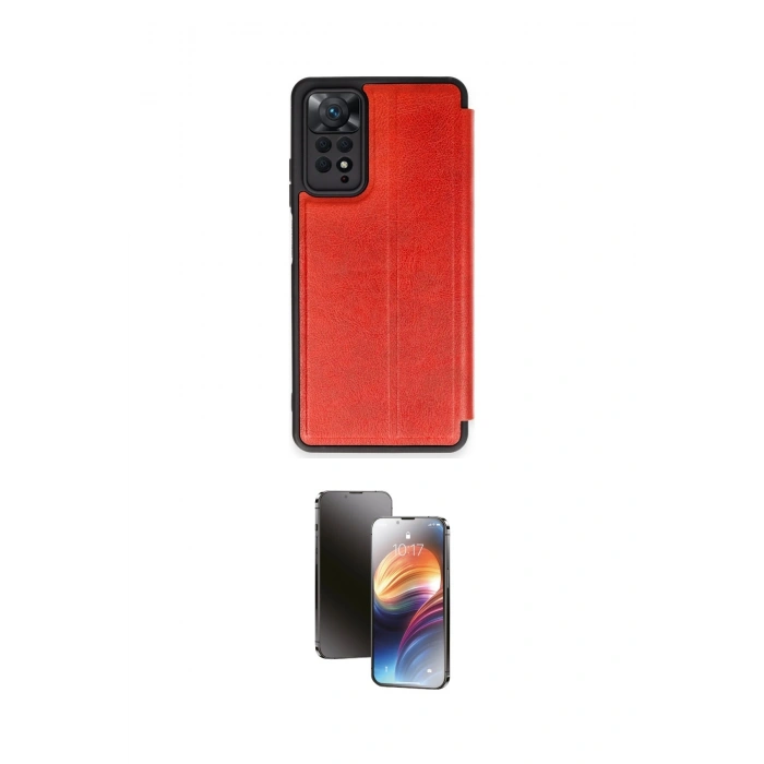 MARSİLYAN™- Redmi Note 12 Pro 4G Kılıf Zirve Yansıma Serisi - Siyah 3D Antistatik Mat Seramik Nano Ekran Koruyucu