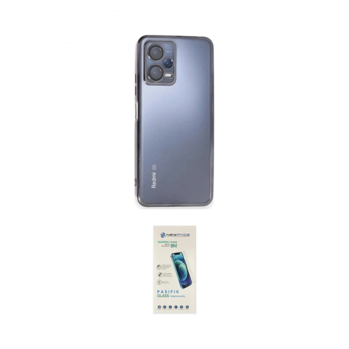 MARSİLYAN™- Redmi Note 12 Pro 5G Kılıf Vadi Minimal - Şeffaf Pasifik Cam Ekran Koruyucu