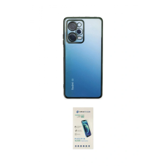 MARSİLYAN™- Redmi Note 12 Pro 5G Kılıf Vadi Minimal - Şeffaf Pasifik Cam Ekran Koruyucu