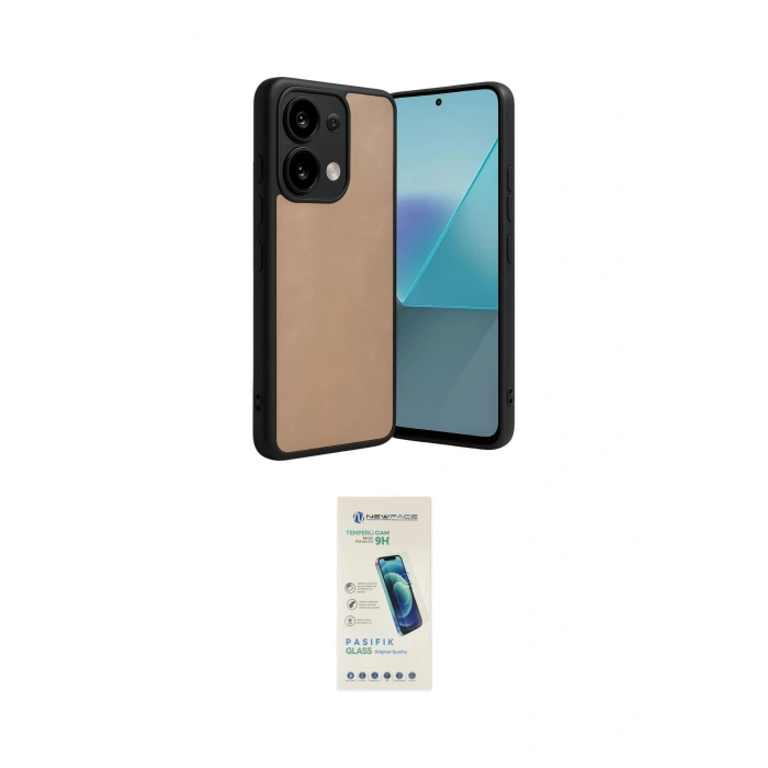 MARSİLYAN™- Redmi Note 13 4G Kılıf Kıvılcım Işık Serisi - Şeffaf Pasifik Cam Ekran Koruyucu
