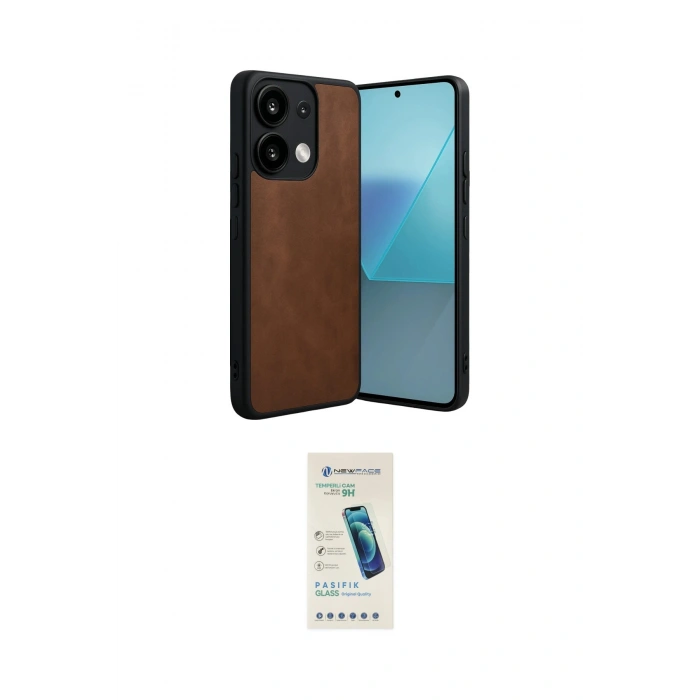 MARSİLYAN™- Redmi Note 13 4G Kılıf Kıvılcım Işık Serisi - Şeffaf Pasifik Cam Ekran Koruyucu