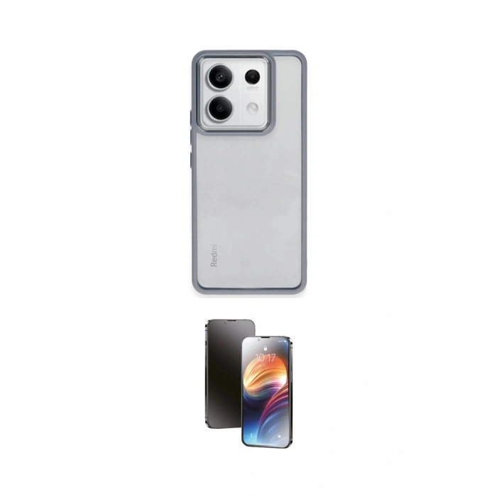 MARSİLYAN™- Redmi Note 13 4G Kılıf Nova Işık Serisi - Siyah 3D Antistatik Mat Seramik Nano Ekran Koruyucu