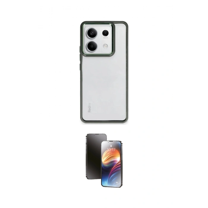 MARSİLYAN™- Redmi Note 13 4G Kılıf Nova Işık Serisi - Siyah 3D Antistatik Mat Seramik Nano Ekran Koruyucu