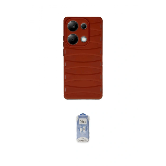 MARSİLYAN™- Redmi Note 13 Pro 4G Kılıf Doruk Form Serisi - Siyah Joko Magic 5D Cam