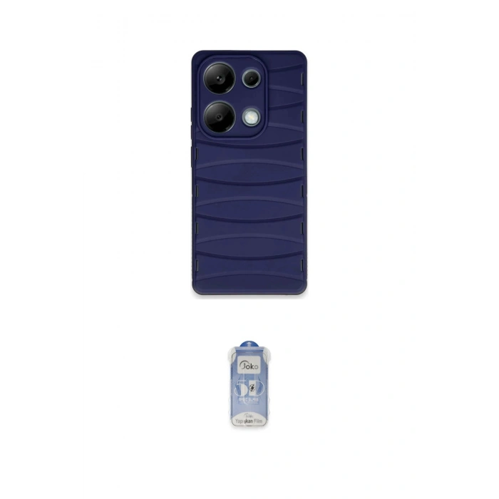 MARSİLYAN™- Redmi Note 13 Pro 4G Kılıf Doruk Form Serisi - Siyah Joko Magic 5D Cam