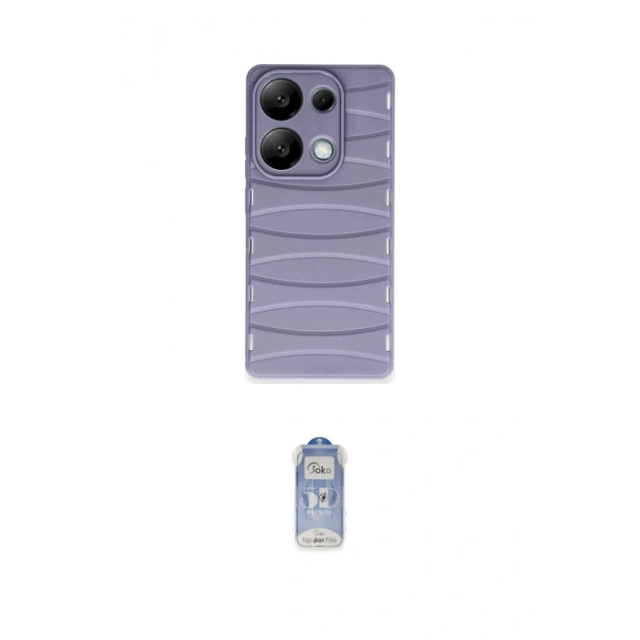 MARSİLYAN™- Redmi Note 13 Pro 4G Kılıf Doruk Form Serisi - Siyah Joko Magic 5D Cam