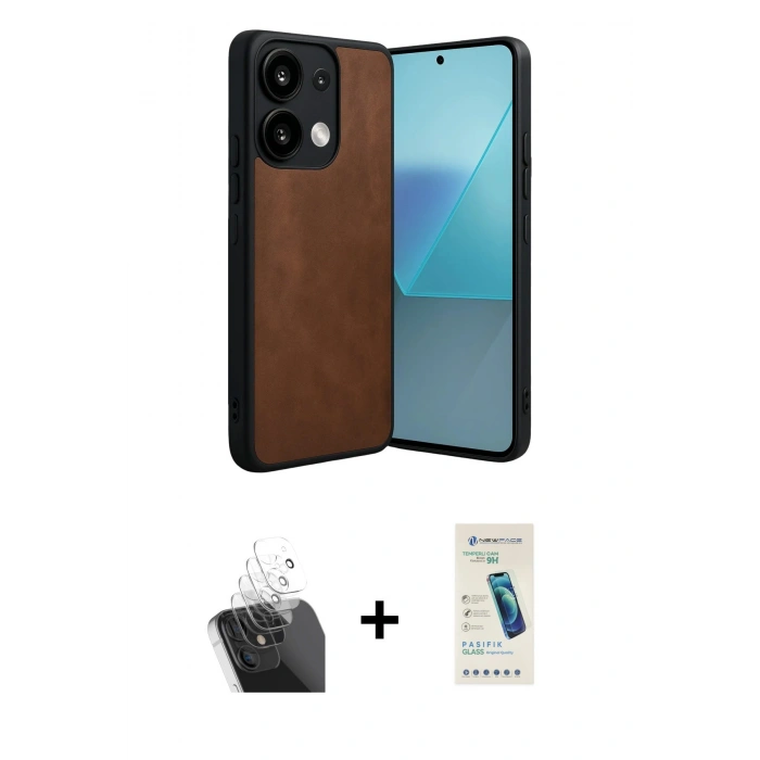 MARSİLYAN™- Redmi Note 13 Pro 4G Kılıf Kıvılcım Işık Serisi - Şeffaf Pasifik Cam Ekran Koruyucu + Kamera Lens Koruma Cam - SF