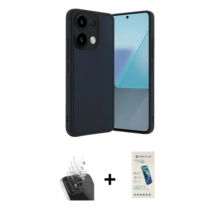 MARSİLYAN™- Redmi Note 13 Pro 4G Kılıf Kıvılcım Işık Serisi - Şeffaf Pasifik Cam Ekran Koruyucu + Kamera Lens Koruma Cam - SF
