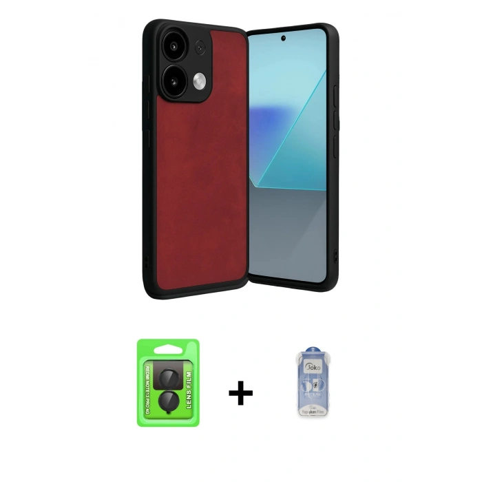 MARSİLYAN™- Redmi Note 13 Pro 4G Kılıf Kıvılcım Işık Serisi - Siyah Joko Magic 5D Cam + Raze Metal Kamera Lens - SH