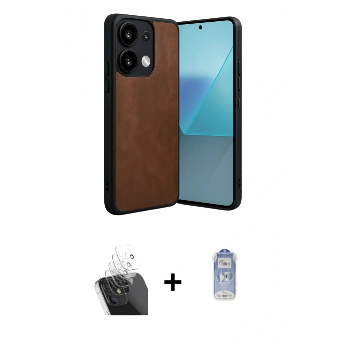 MARSİLYAN™- Redmi Note 13 Pro 4G Kılıf Kıvılcım Işık Serisi - Siyah Joko Magic 5D Cam + Kamera Lens Koruma Cam - SF