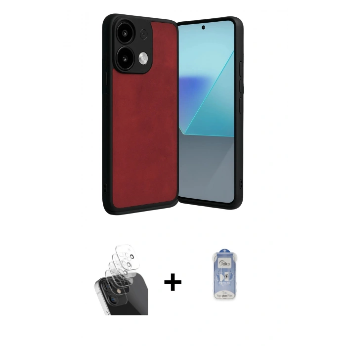 MARSİLYAN™- Redmi Note 13 Pro 4G Kılıf Kıvılcım Işık Serisi - Siyah Joko Magic 5D Cam + Kamera Lens Koruma Cam - SF