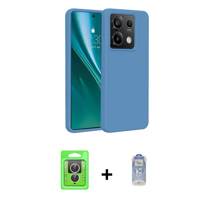 MARSİLYAN™- Redmi Note 13 Pro 4G Kılıf Kozmos Yansıma Özel Seri - Siyah Joko Magic 5D Cam + Raze Metal Kamera Lens - GS