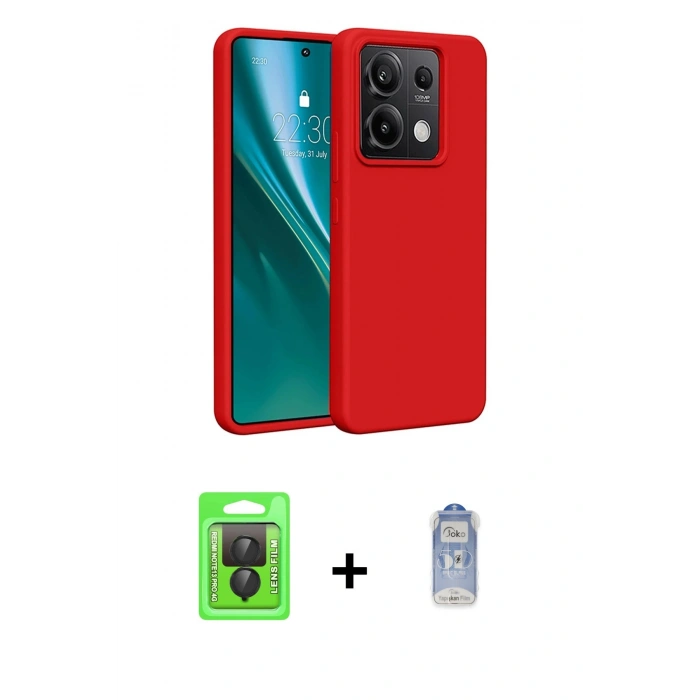 MARSİLYAN™- Redmi Note 13 Pro 4G Kılıf Kozmos Yansıma Özel Seri - Siyah Joko Magic 5D Cam + Raze Metal Kamera Lens - SH