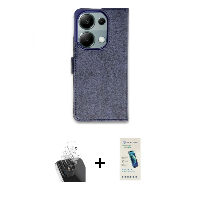 MARSİLYAN™- Redmi Note 13 Pro 4G Kılıf Siluet Işık Serisi - Şeffaf Pasifik Cam Ekran Koruyucu + Kamera Lens Koruma Cam - SF