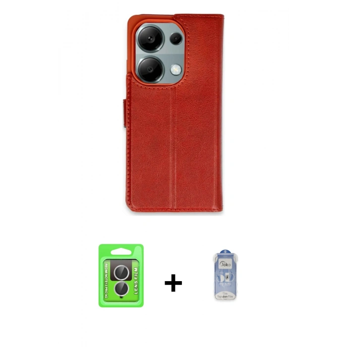 MARSİLYAN™- Redmi Note 13 Pro 4G Kılıf Siluet Işık Serisi - Siyah Joko Magic 5D Cam + Gümüş Raze Metal Kamera Lens