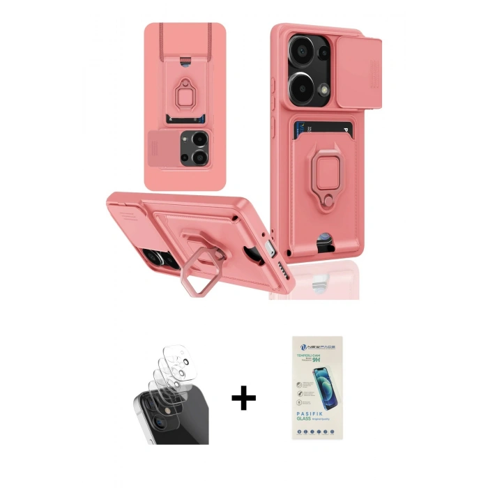MARSİLYAN™- Redmi Note 13 Pro 4G Kılıf Vadi Form Prime - Şeffaf Pasifik Cam Ekran Koruyucu + Kamera Lens Koruma Cam - SF