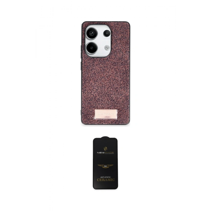 MARSİLYAN™- Redmi Note 13 Pro 4G Kılıf Vadi Klasik Serisi - Siyah 6D Antistatik Mat Seramik Hayalet Nano Ekran Koruyucu