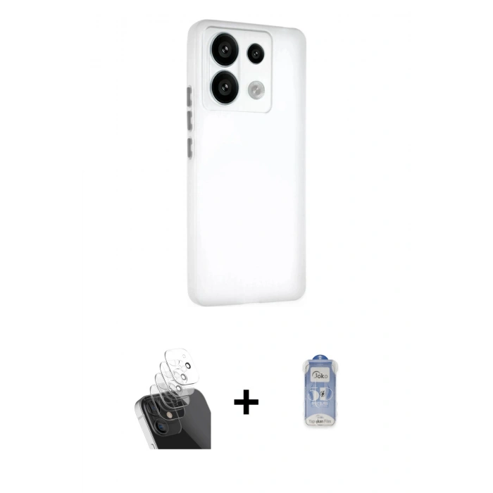MARSİLYAN™- Redmi Note 13 Pro 5G Kılıf Atlas Minimal Prime - Siyah Joko Magic 5D Cam + Kamera Lens Koruma Cam - SF