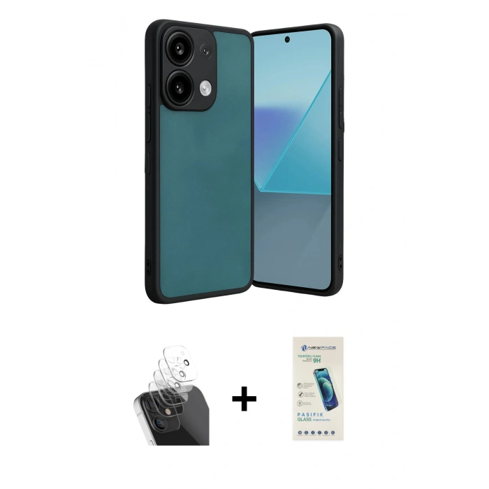 MARSİLYAN™- Redmi Note 13 Pro 5G Kılıf Kıvılcım Işık Serisi - Şeffaf Pasifik Cam Ekran Koruyucu + Kamera Lens Koruma Cam - SF