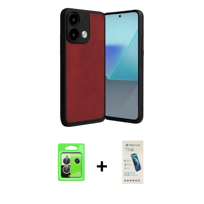 MARSİLYAN™- Redmi Note 13 Pro 5G Kılıf Kıvılcım Işık Serisi - Şeffaf Pasifik Cam Ekran Koruyucu + Raze Metal Kamera Lens - GS